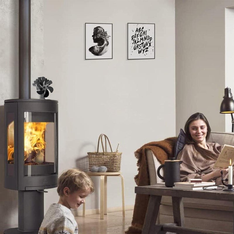 woobles Heat Powered Stove Fan, 6 Blade Fireplace Fan For Wood Burning Stove, Wood Stove Fan Heat Powered, Thermoelectric Fan EcoFan For Wood Burning Stove/Pellet/Log Burner - Image 2